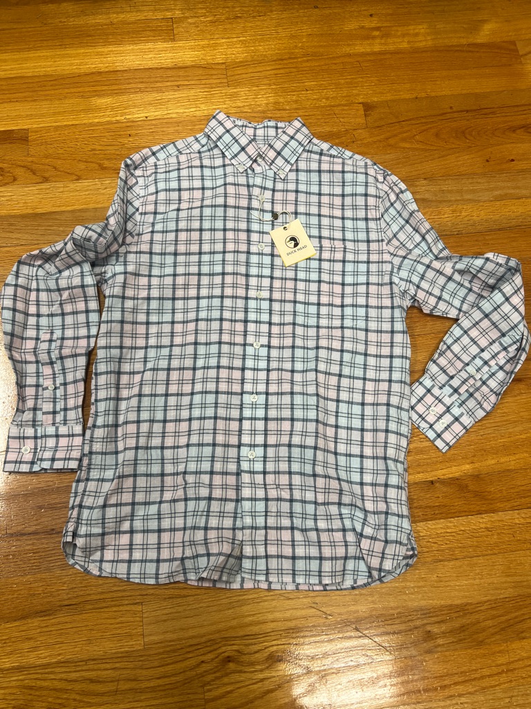 Nwt Duckhead M’s Button Up Ls Shirt- Sky Blue
